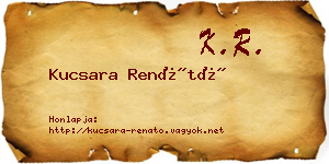 Kucsara Renátó névjegykártya