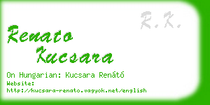 renato kucsara business card