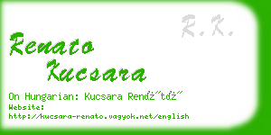 renato kucsara business card
